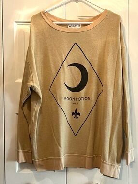 Wildfox Moon Potion No 11 Tan Tunic Sweater Vintage Small
